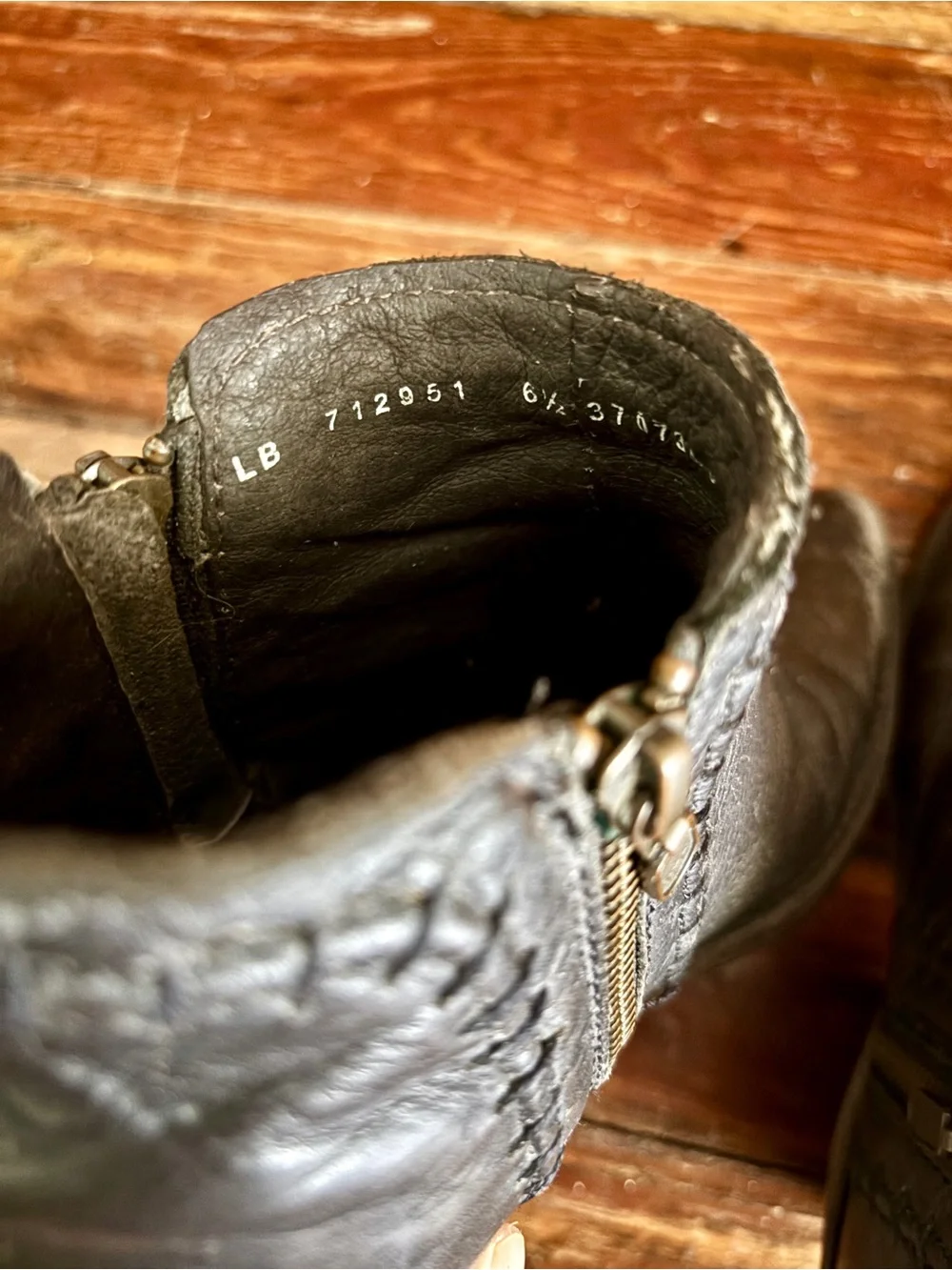 Leather western ankle boots